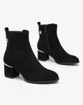 Resti Women's low stiletto boots in black Dogdas