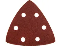 Brusný papír delta 93 mm, různé zrnitosti, 6 otvorů, suchý zip, sada 20 ks - EXTOL PREMIUM Zrnitost: P40