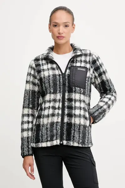 Outdoorová mikina Columbia West Bend dámská, černá barva, vzorovaná, 2085854