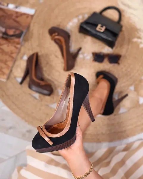 Resti Black women's high stiletto pumps Zistin- Footwear