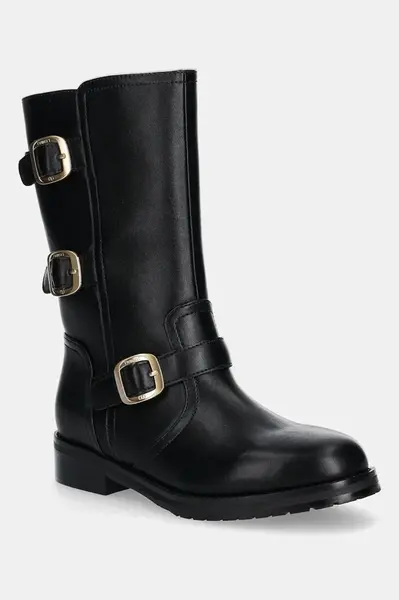 Kozačky Twinset dámské, černá barva, na platformě, 252TCP160