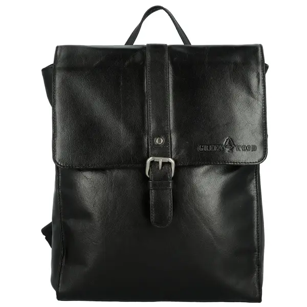 Kožený batoh černý - Greenwood Gaius