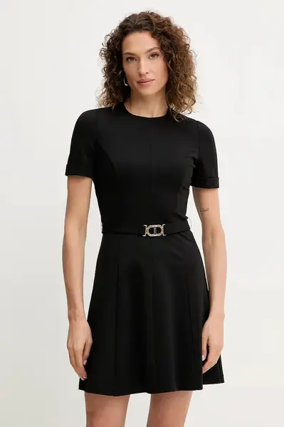 Šaty Twinset černá barva, mini, 252TP2607