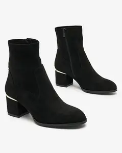 Resti Black women's low stiletto boots Rejerra