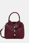 Kožená kabelka Answear.LAB vínová barva