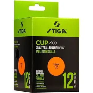 Stiga CUP ABS ORANGE 12-PACK Pingpongové míčky, oranžová, velikost