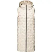 s.Oliver RL OUTDOOR WAISTCOAT Dlouhá vesta s prošíváním, béžová, velikost