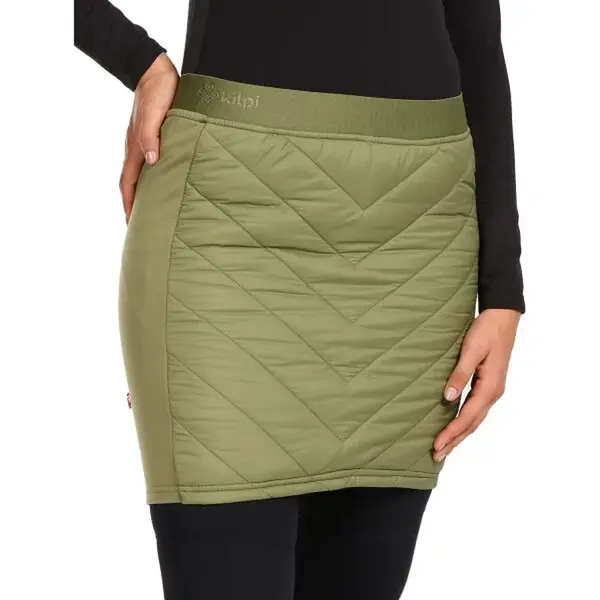 KILPI LIAN Dámská zateplená sukně, khaki, velikost