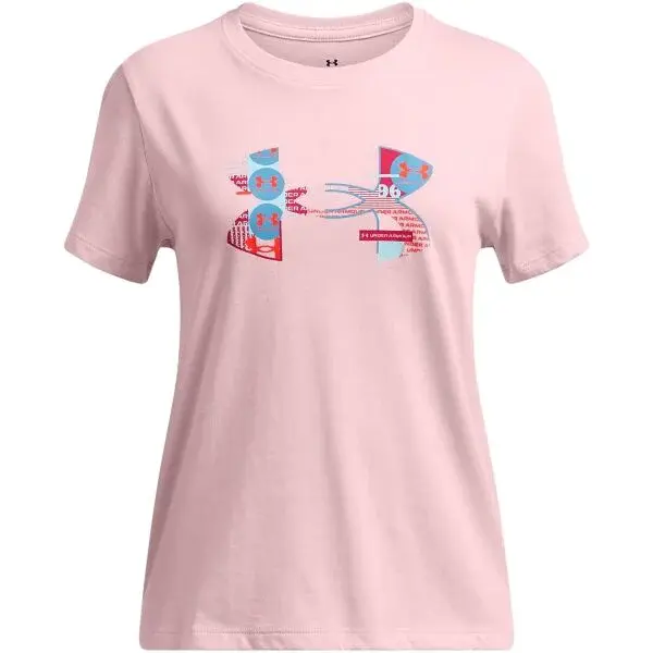 Under Armour BIG LOGO FILL Dívčí tričko, růžová, velikost XL