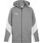Puma TEAMEVOSTRIPE HOODED JACKET Pánská bunda, šedá, velikost XXXL