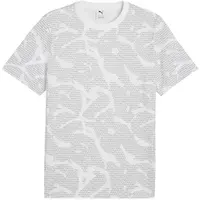 Puma ESSENTIALS LOGO LAB AOP TEE Pánské triko, šedá, velikost