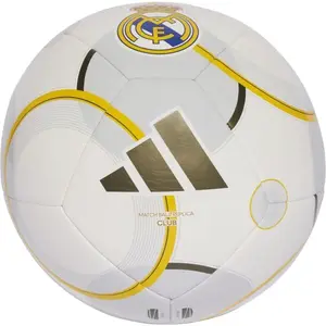 adidas REAL MADRID CLUB HOME Fotbalový míč, bílá, velikost