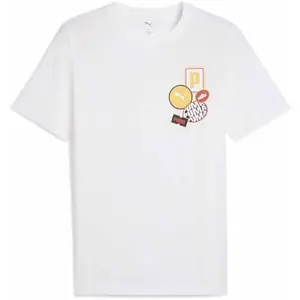 Puma GRAPHIC ICON TEE Pánské triko, bílá, velikost