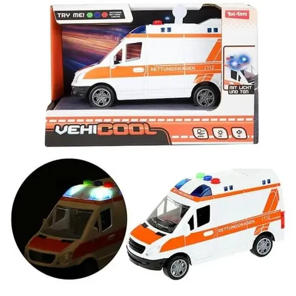 Sanitka model auta so svetlom a zvukom-Toi Toys