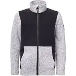 Lewro BILGE Dětská fleecová mikina svetrového vzhledu, šedá, velikost 116-122