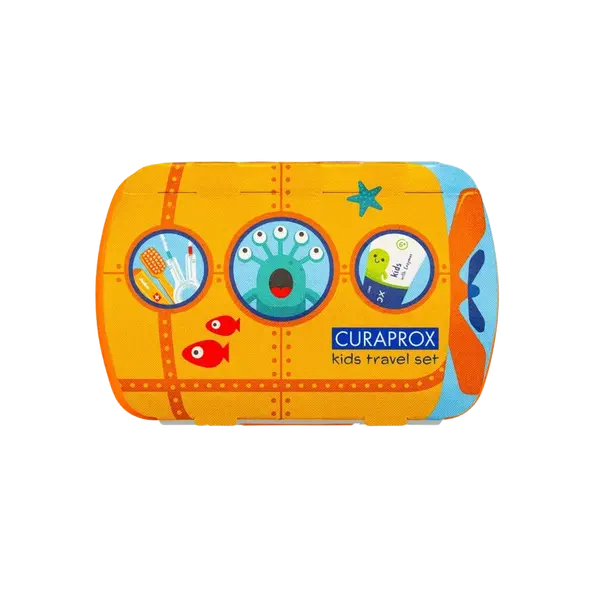 CURAPROX Travel set KIDS oranžový