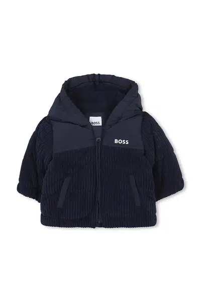 Kojenecká bunda BOSS tmavomodrá barva, J52519