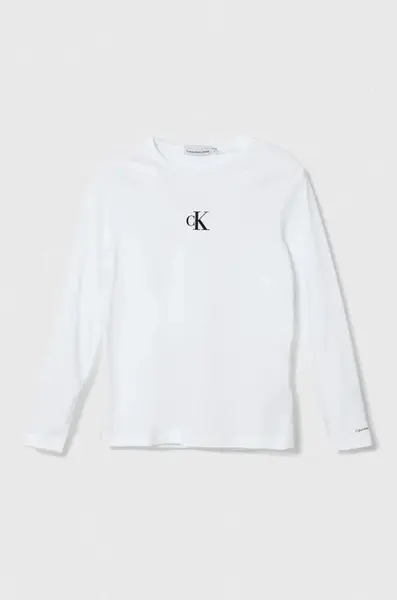 Dětské bavlněné tričko s dlouhým rukávem Calvin Klein Jeans