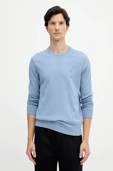 Svetr s příměsí kašmíru Tommy Hilfiger vínová barva, MW0MW28046