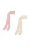 Dětské punčocháče Konges Sløjd 2 PACK RIB TIGHTS 2-pack růžová barva, KS103648