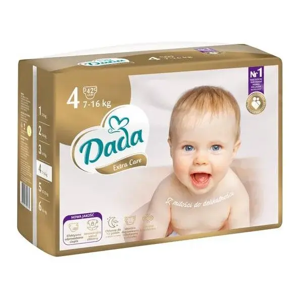 DADA Plenky jednorázové Extra Care 4 Maxi (7-16 kg) 33 ks