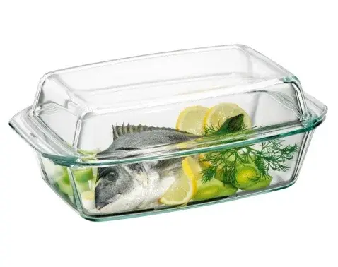 Zapekacia hranatá misa s vekom SIMAX, šírka 35 cm%