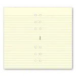 Poznámkový papír, linkovaný, náplň osobních diářů Filofax - krémový