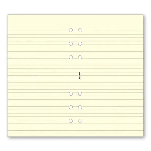 Poznámkový papír, linkovaný, náplň osobních diářů Filofax - krémový