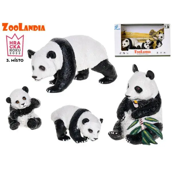 Zoolandia samec a samice pandy s mláďaty