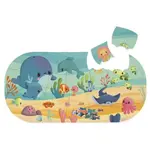 Janod Hračka do vody měkké puzzle Mořská zvířátka 28 ks