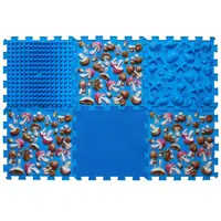 Ortek Masážní ortopedická podložka Puzzle "Mix" 6 prvků Modrá houba