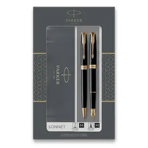Parker Sonnet Black GT sada plnicí pero a kuličkové pero