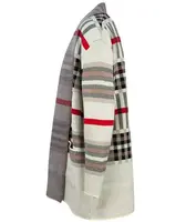 Pri WARM Sweater. Checkered cardigan overlay