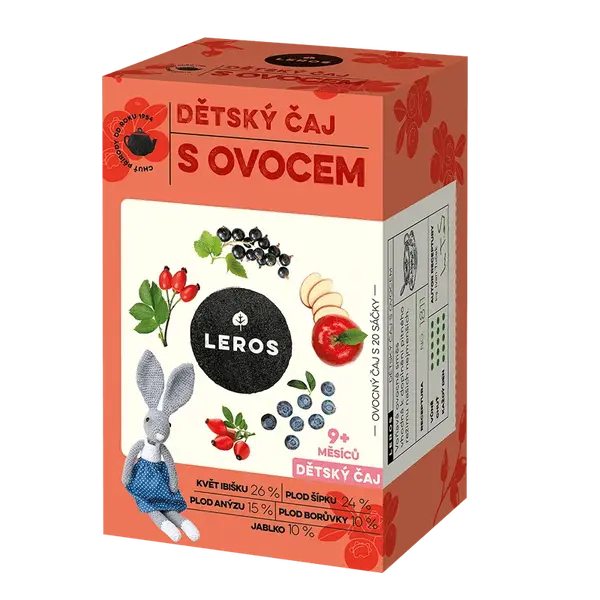 LEROS Detský čaj s ovocím 20 vrecúšok