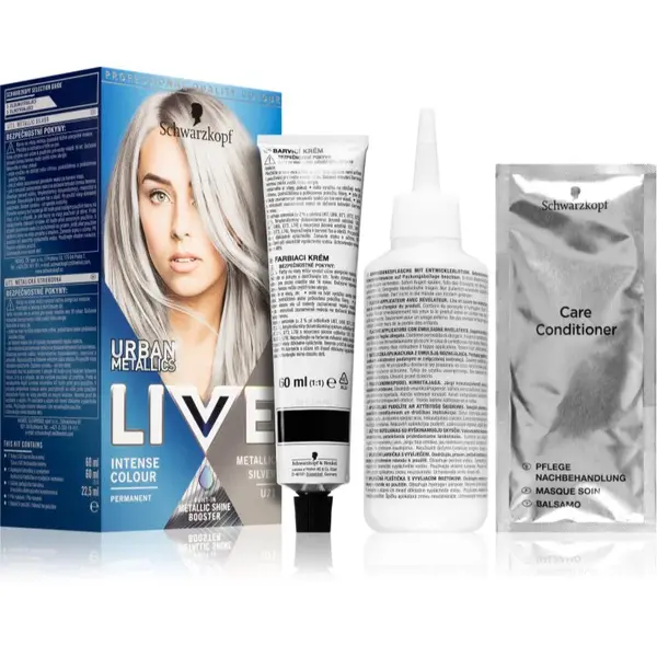 Schwarzkopf LIVE Urban Metallics permanentní barva na vlasy odstín U71 Metallic Silver 1 ks