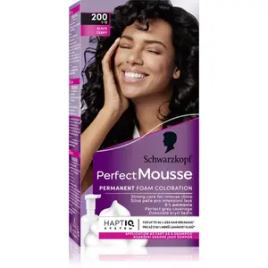 Schwarzkopf Perfect Mousse permanentní barva na vlasy odstín 200 Černý 1 ks