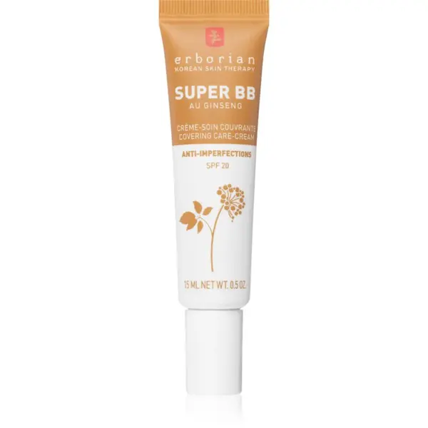 Erborian Super BB Covering Care-Cream BB krém pro bezchybný a sjednocený vzhled pleti malé balení odstín Caramel 15 ml