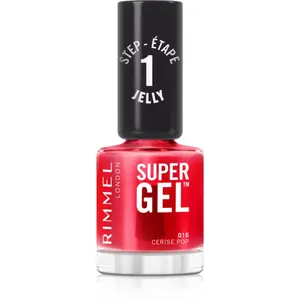 Rimmel Super Gel gelový lak na nehty bez užití UV/LED lampy odstín 016 Cerise Pop 12 ml