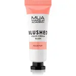 MUA Makeup Academy Blushed Liquid Blusher tekutá tvářenka odstín Peach Puff 10 ml