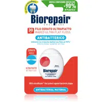 Biorepair Dental Floss Non-Waxed Ultra-Flat nevoskovaná dentální nit pro citlivé zuby Red 30 m