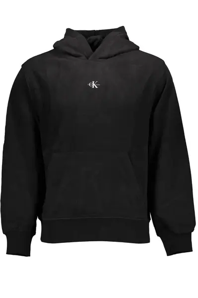 Černá mikina Calvin Klein s kapucí