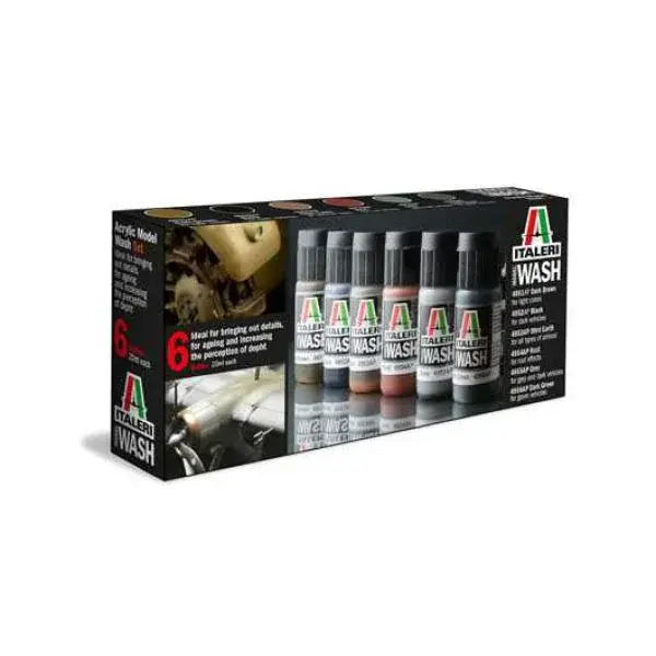 Sada akrylových barev 448AP - MODEL WASH 6ks