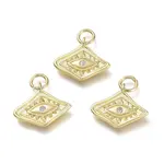 Brass Micro Pave Cubic Zirconia Pendants