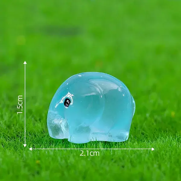 Luminous Resin 3D Elephant Figurines