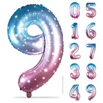 Number 9 Gradient Aluminum Film Ballons