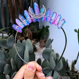 Eletroplated Quartz Crystal Hair Bands