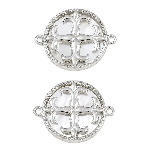 Brass & Natural Shell Connector Charms