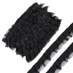 20M Double Satin Lace Edge Trim Organza Lace Ribbon