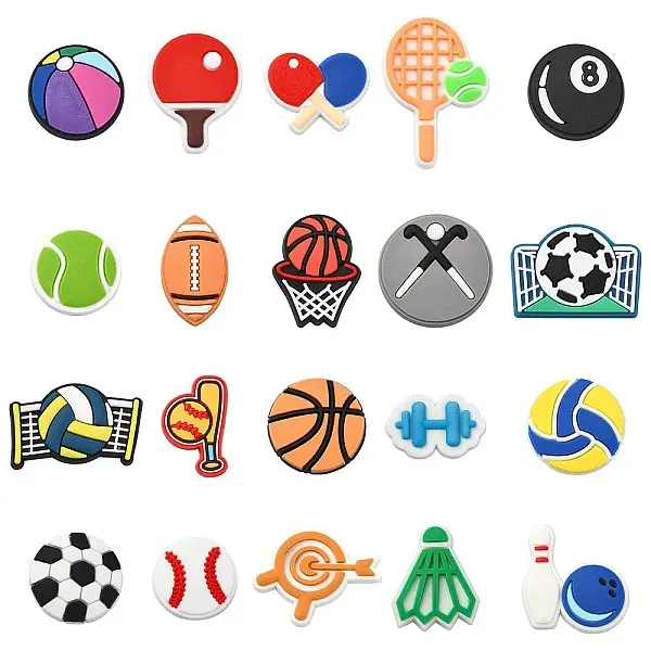 40Pcs 20 Styles PVC Cabochons