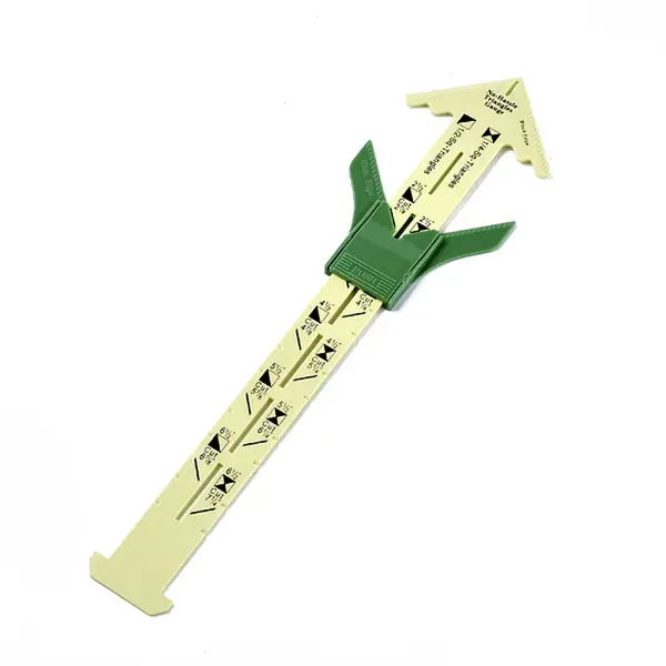 Plastic 5-in-1 Sliding Gauge Measuring Sewing Ruler Tool